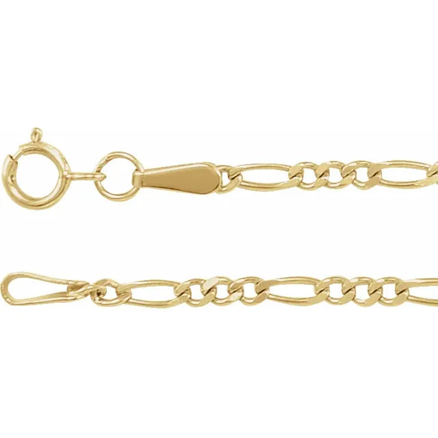 Diamond Cut Figaro Chain