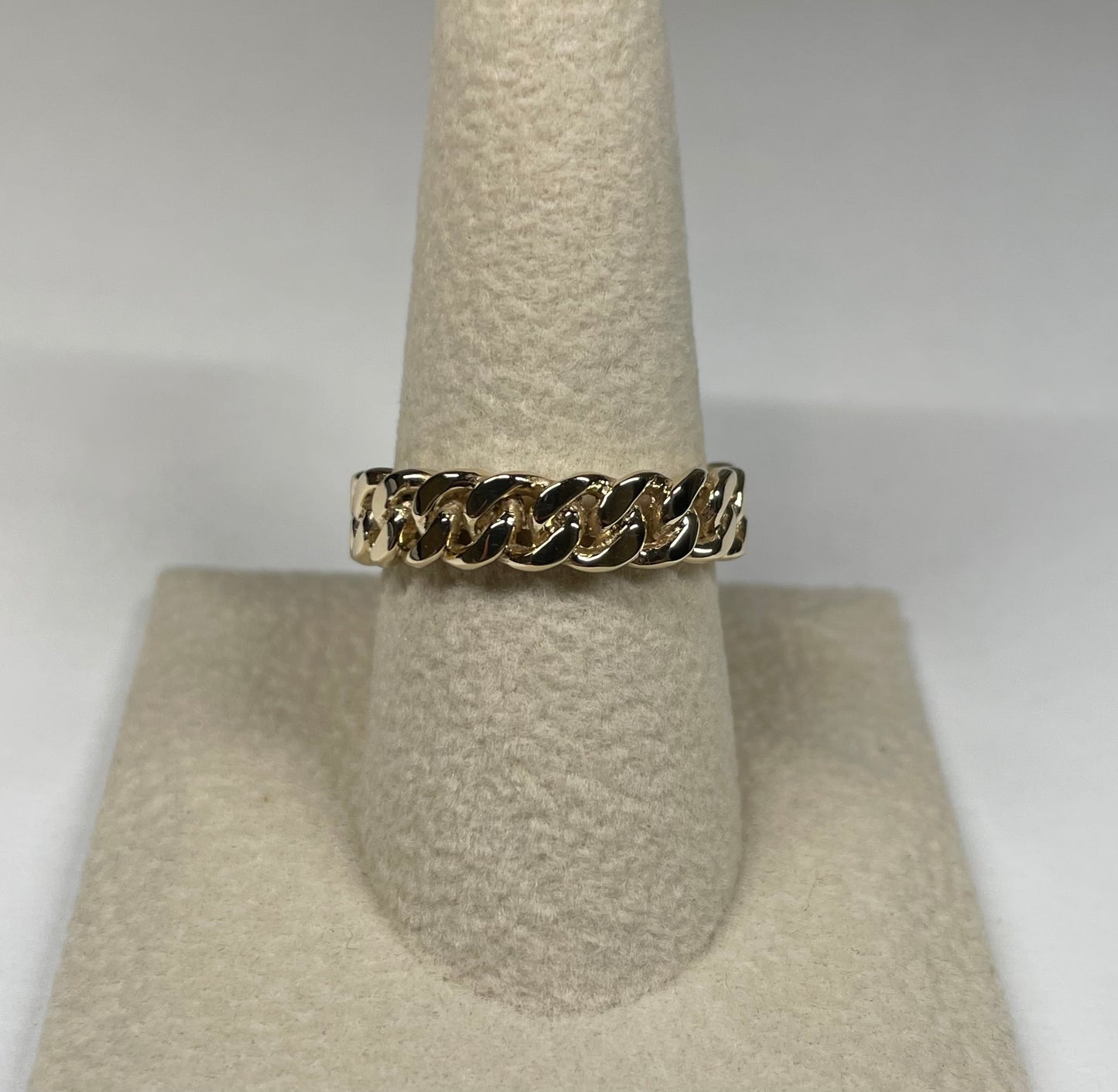 Solid Gold Cuban Link Ring