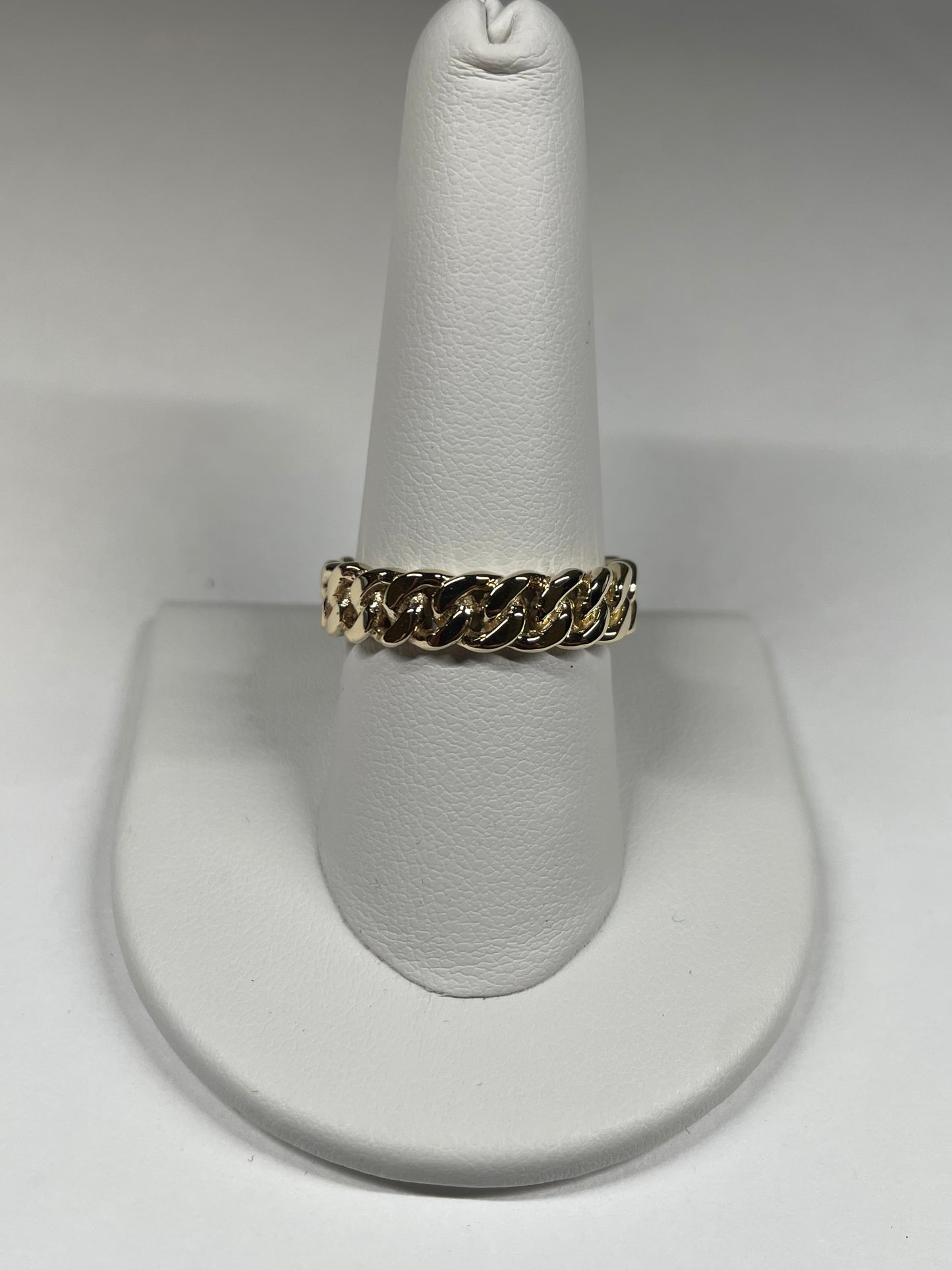 Solid Gold Cuban Link Ring