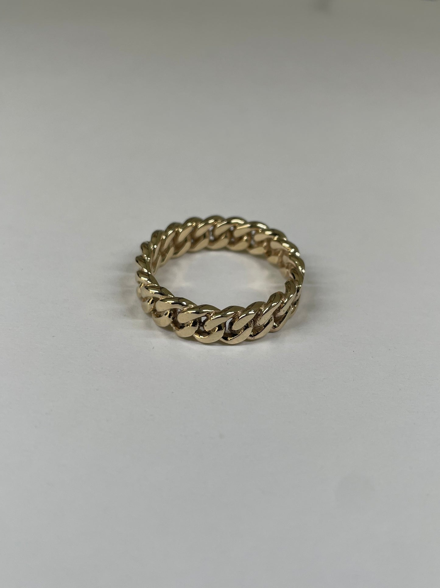 Solid Gold Cuban Link Ring