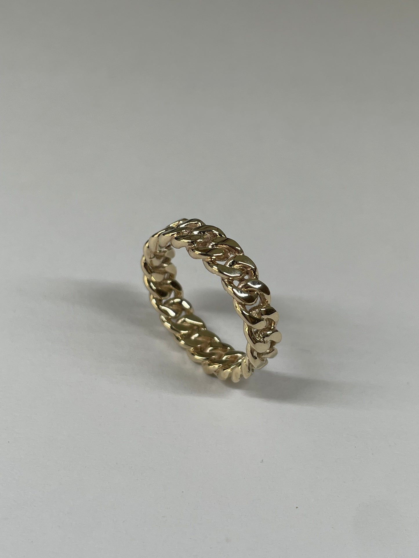 Solid Gold Cuban Link Ring