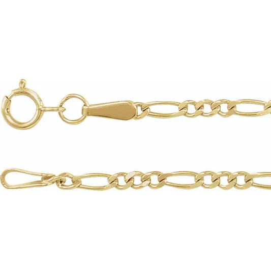 Diamond Cut Figaro Chain